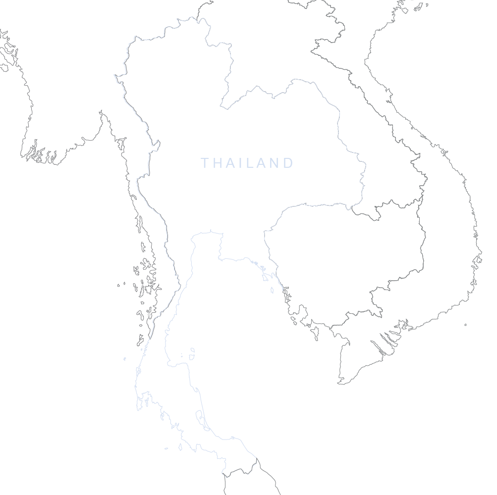 Map of Thailand and Surrounding Countries