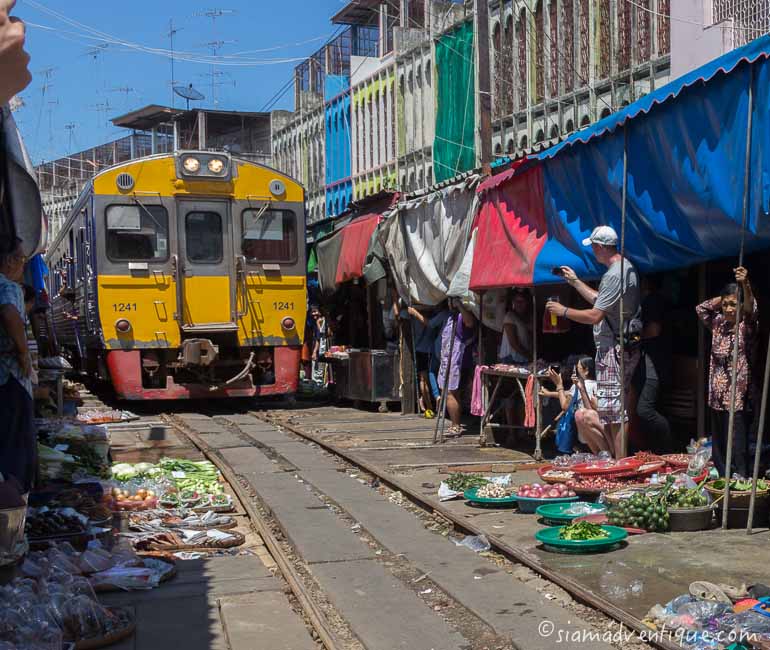 Train Arriving at Railway Market