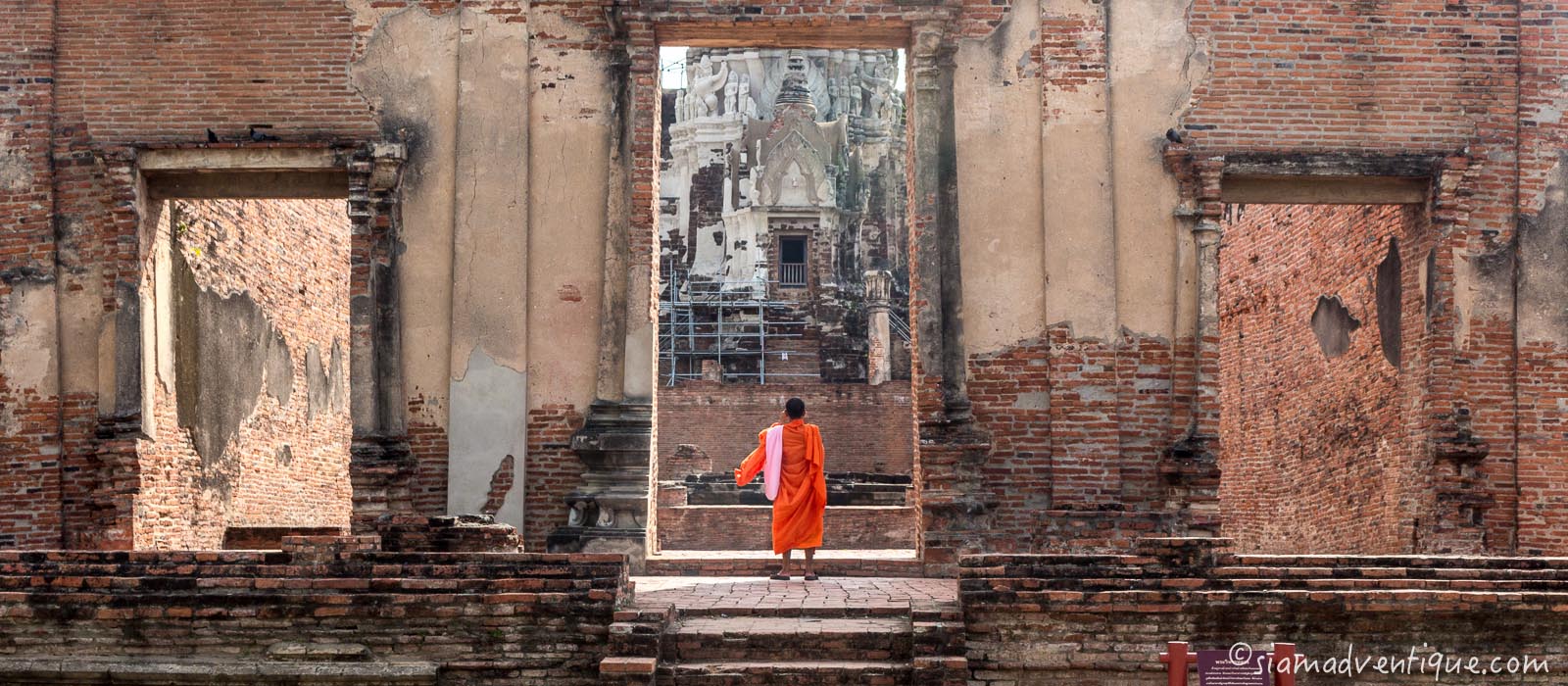 Thai Buddhist Monks in Ayutthaya